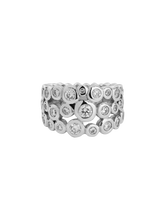Load image into Gallery viewer, 18ct gold & diamond triple row dotty ring - 2.00ct