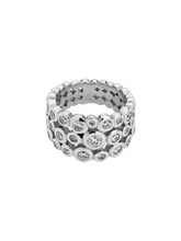 Load image into Gallery viewer, 18ct gold &amp; diamond triple row dotty ring - 2.00ct

