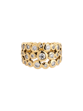 Load image into Gallery viewer, 18ct gold &amp; diamond triple row dotty ring - 2.00ct
