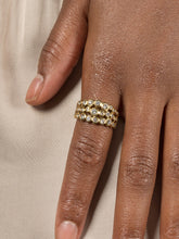 Load image into Gallery viewer, 18ct gold &amp; diamond triple row dotty ring - 2.00ct

