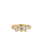 Load image into Gallery viewer, 18k gold &amp; diamond cascade cluster ring
