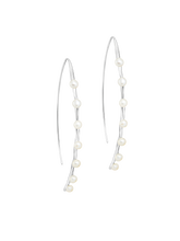 Load image into Gallery viewer, Long waterfall pearl drop earrings
