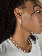 Load image into Gallery viewer, Long waterfall pearl drop earrings
