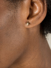 Load image into Gallery viewer, 14k gold north star diamond studs
